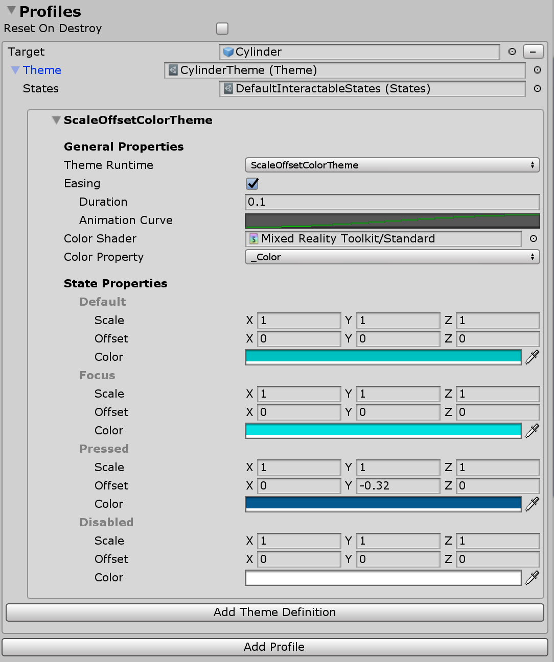 Interactable インタラクタブル インタラクション可能な Mixed Reality Toolkit Documentation